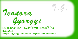 teodora gyorgyi business card